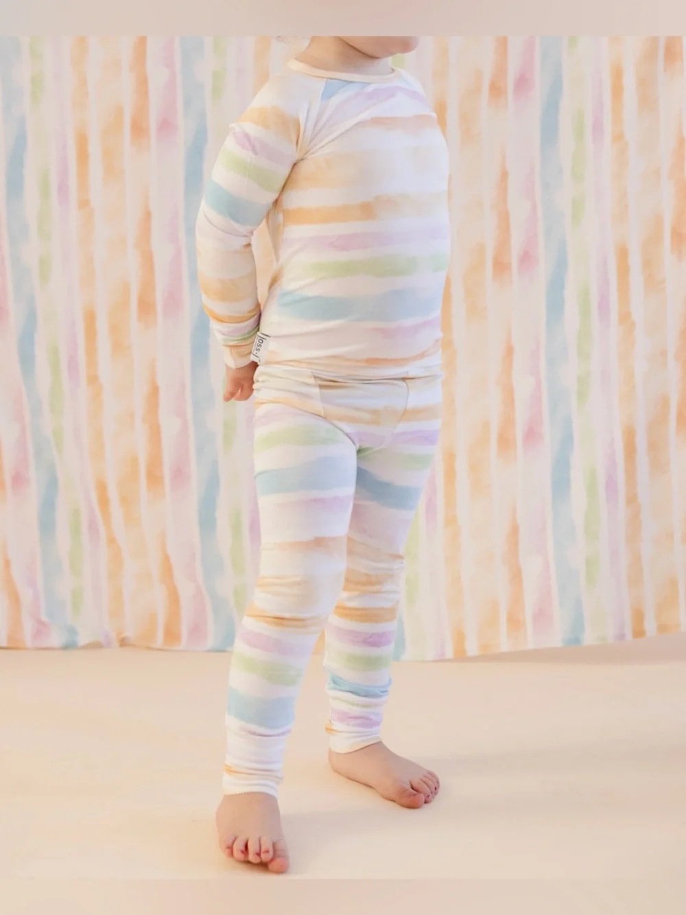 Joss + j - Sunset Stripes Bamboo Viscose Lounge/Pajama Set | 18-24 Months